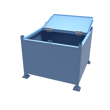 Drawing of our heavy duty large lockable site storage box which features a high 1000kg load capacity